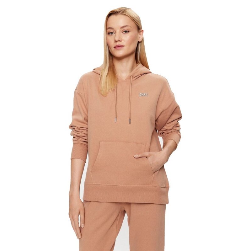DKNY METALLIC BUBBLE LOGO HOODIE W/ KANG
