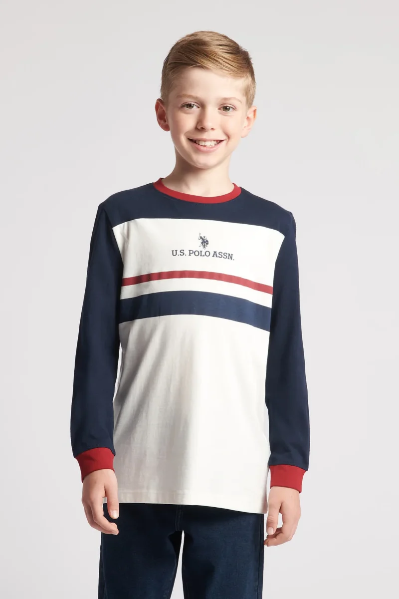 US POLO DHM Colour Block LS Tee