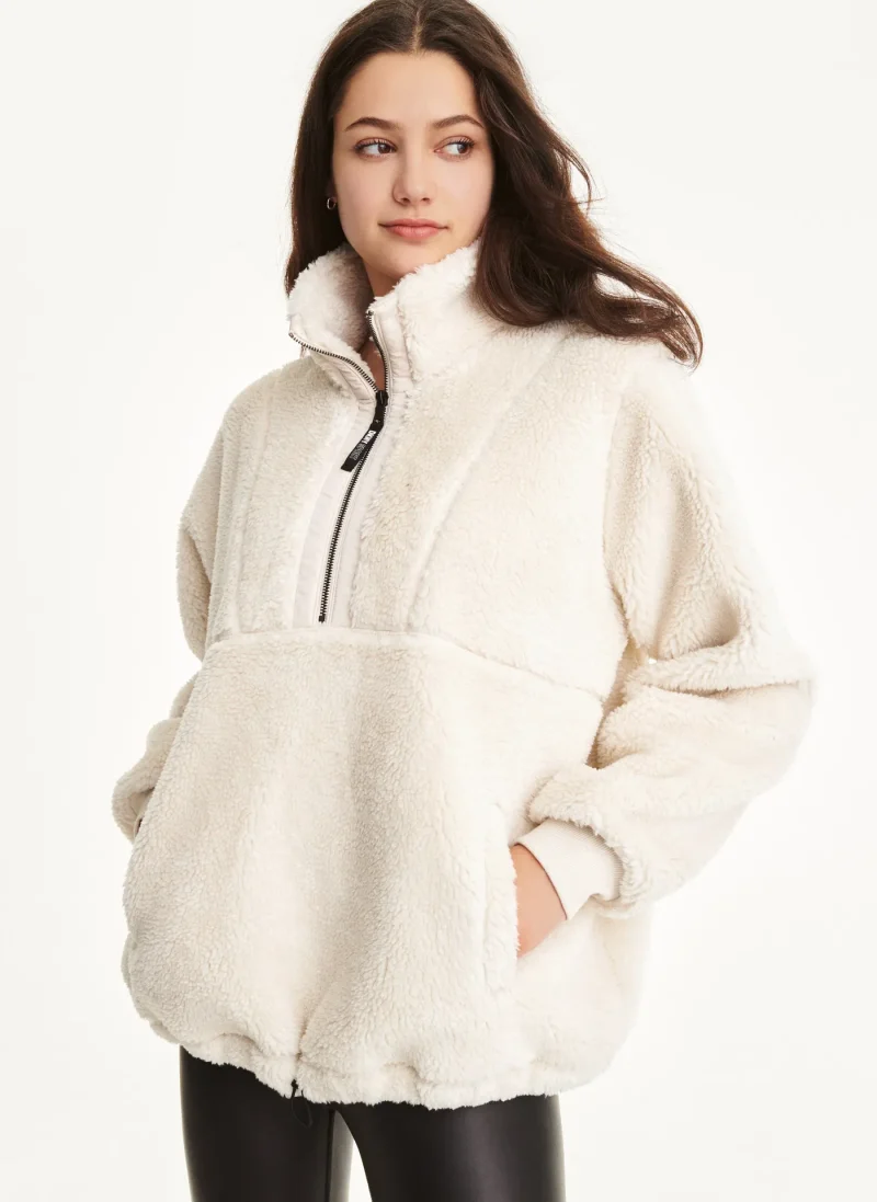 DKNY ROEBLING FLEECE FUNNEL NECK PULLOVE - Image 2