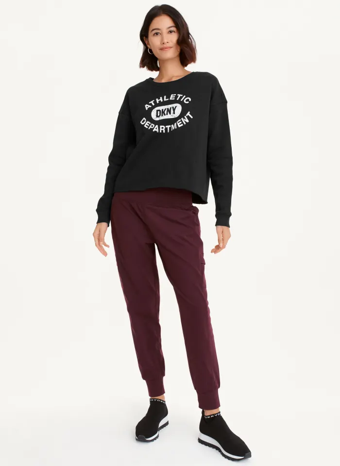 DKNY DISTRESSED VARSITY LOGO RAW EDGE CR - Image 3