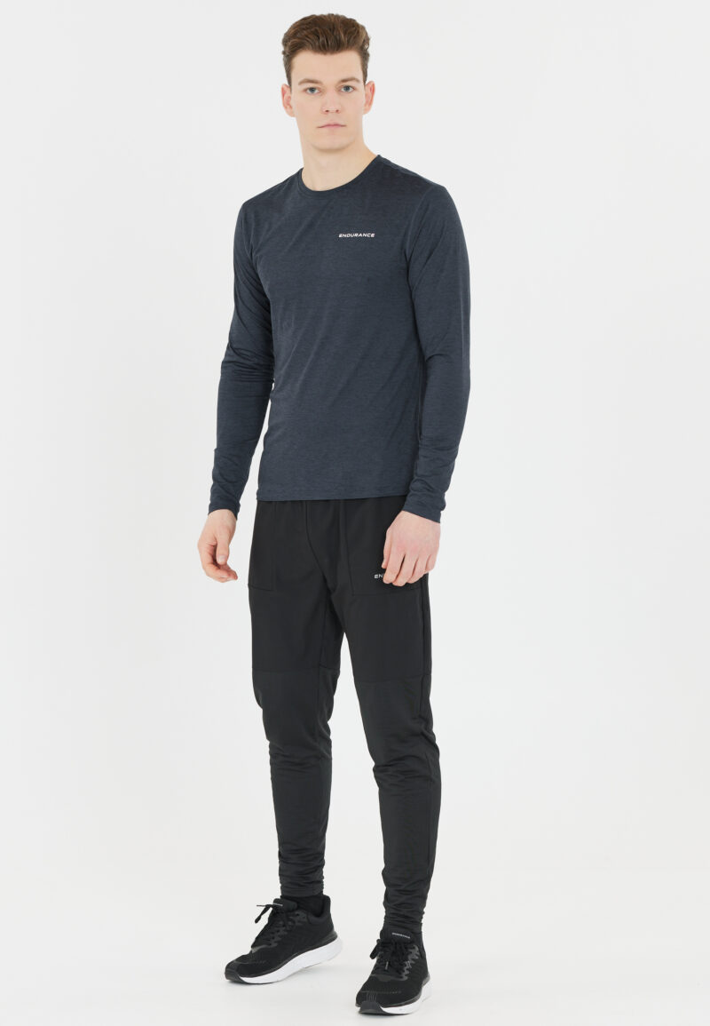 ENDURANCE Abdon M Melange L/S Tee - Image 4