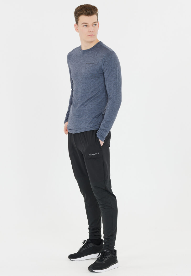 ENDURANCE Abdon M Melange L/S Tee - Image 5