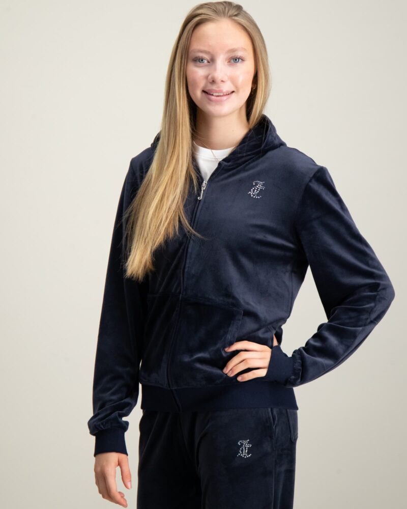Juicy Couture Diamante Zip Through Hoodi