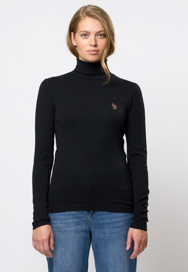 US POLO KARLA ROLLN LS RIB USPA W TEE