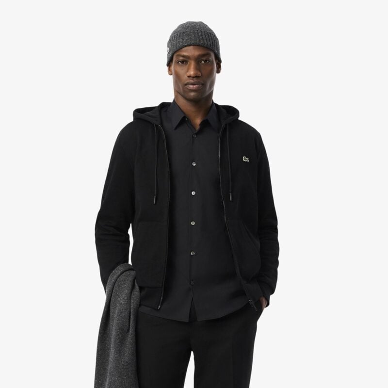 LACOSTE ZIP-UP FLEECE HOODIE