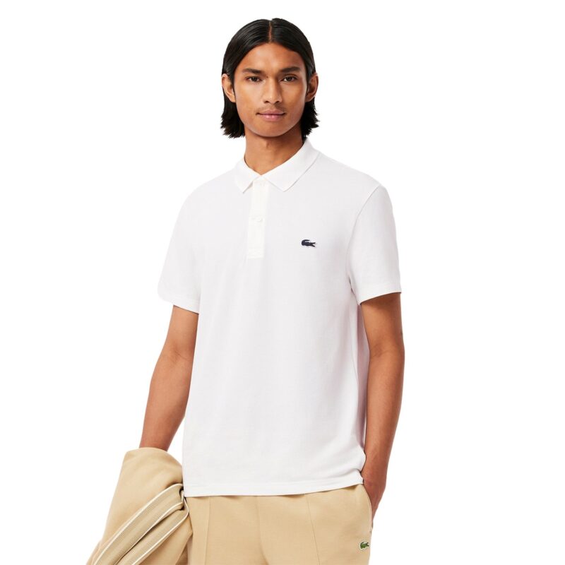LACOSTE POLO SHORT SLEEVED RIBBED COLLAR